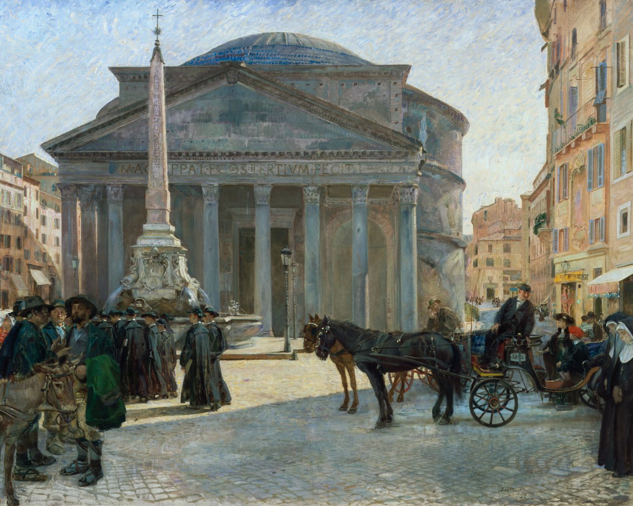 Vom Pantheonplatz in Rom von Hjalmer Eilif Emanuel Peterssen