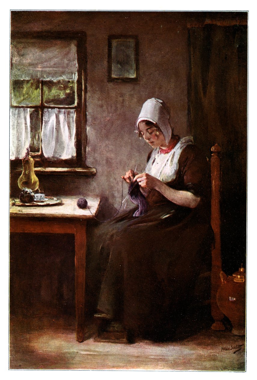 Strickende Fischerin von Hobbe Smith