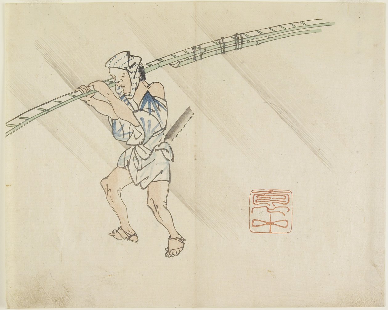 (Bambusstangenverkäufer), um 1830 von Hogyoku