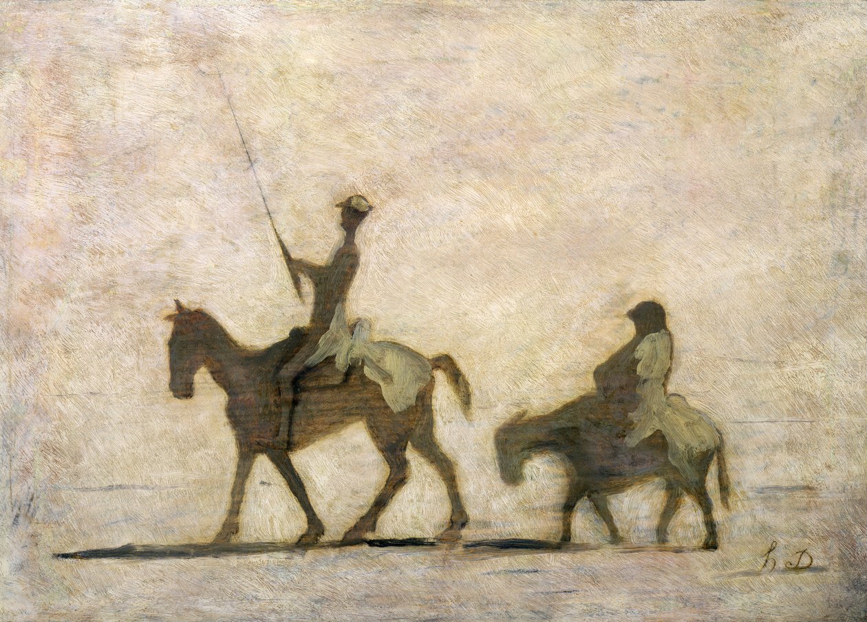 Don Quijote und Sancho Panza von Honoré Daumier