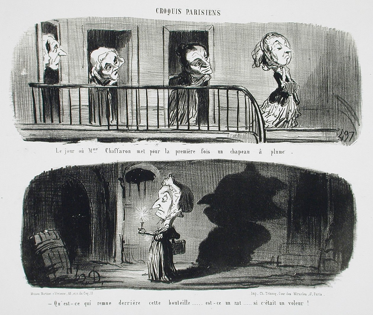Der Tag, an dem Frau Chaffaron... von Honoré Daumier