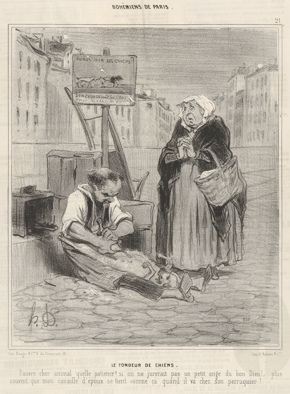 Der Hundefriseur von Honoré Daumier