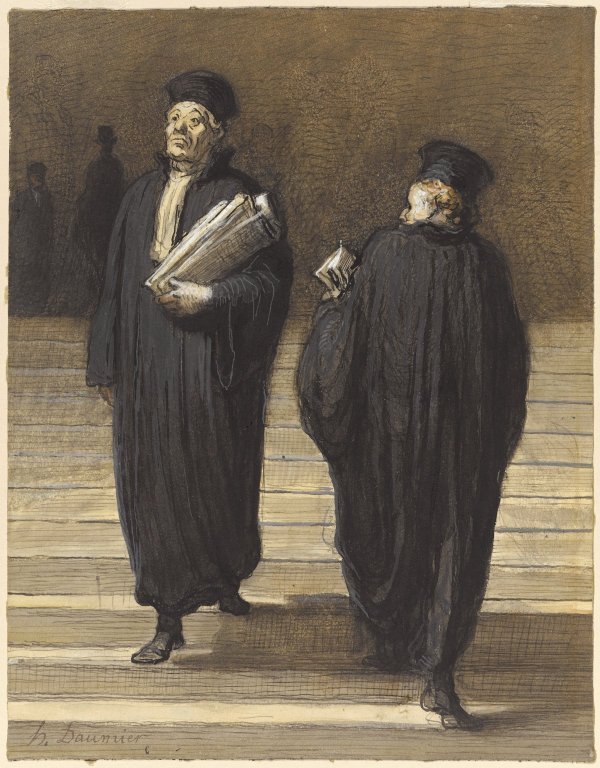Die zwei Kollegen (Anwälte) von Honoré Daumier