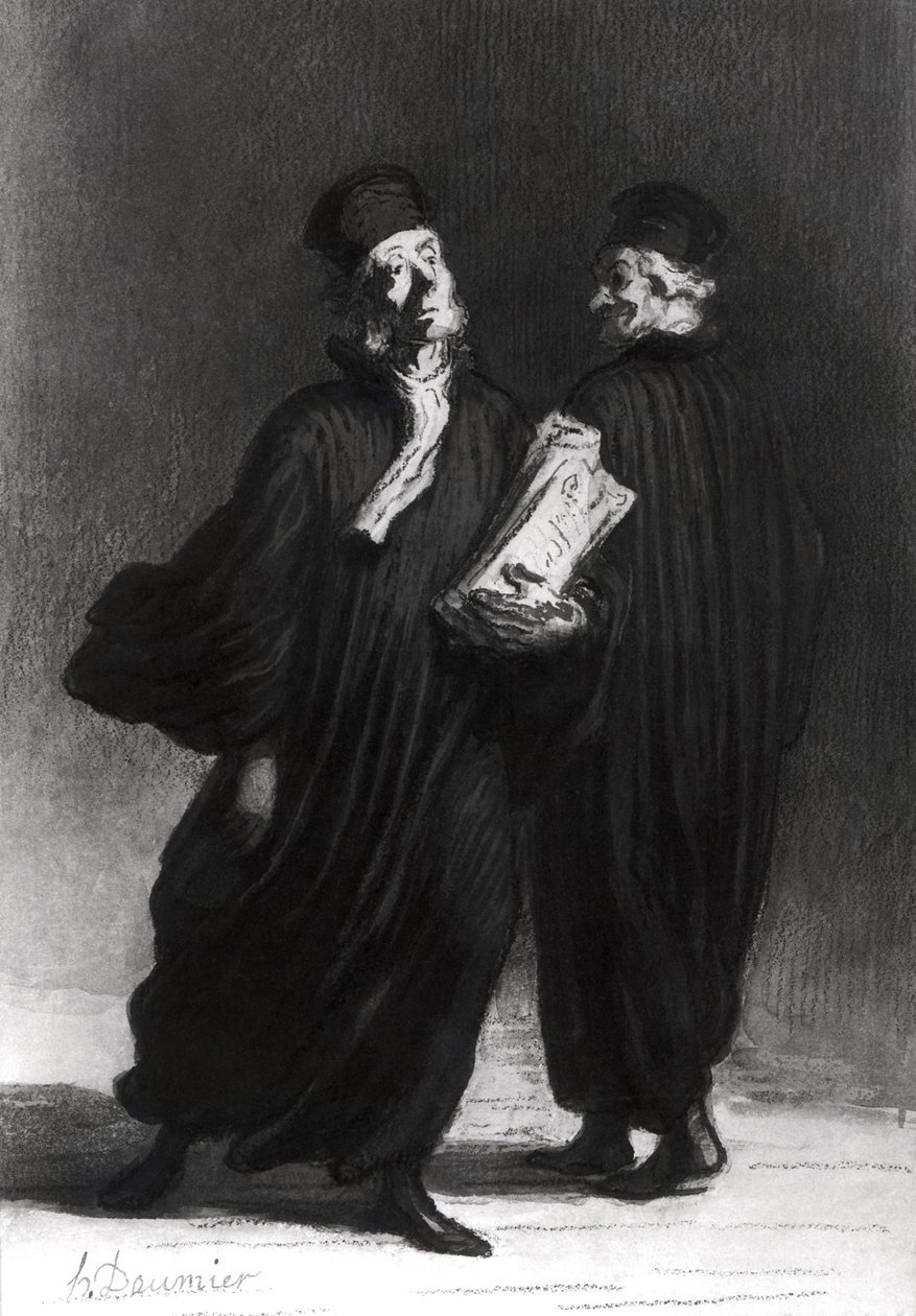 Zwei Anwälte, um 1862 von Honoré Daumier
