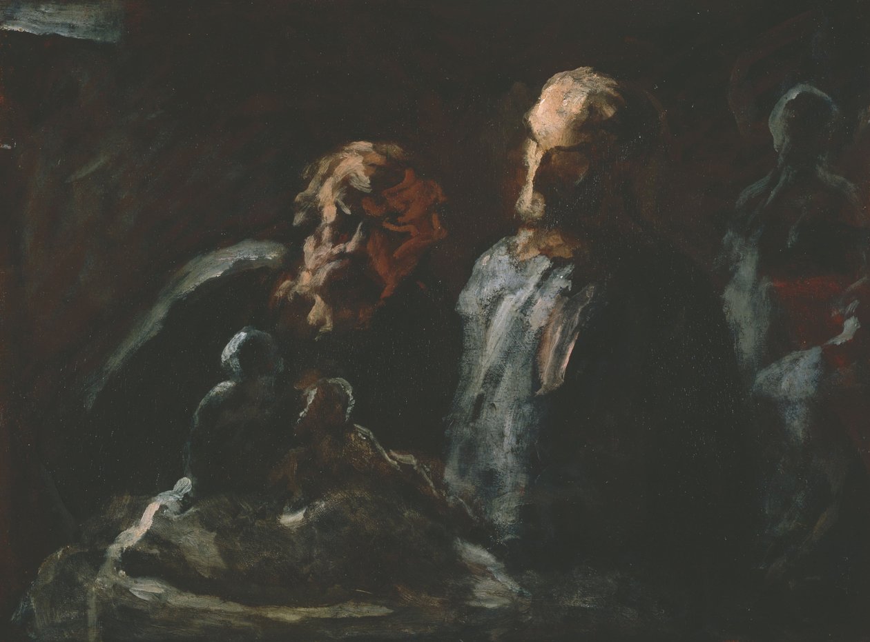 Zwei Bildhauer von Honoré Daumier