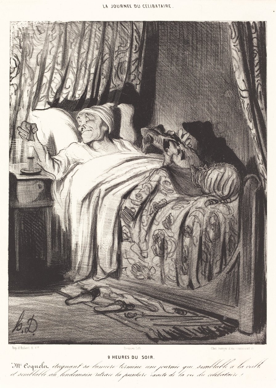 9 Uhr abends von Honoré Daumier