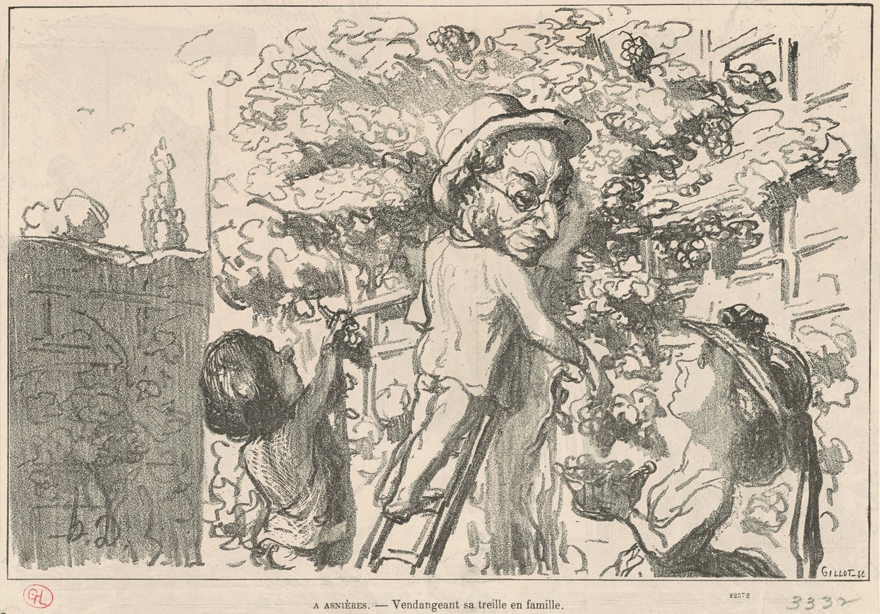 In Asnières von Honoré Daumier
