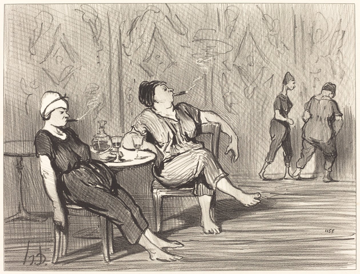A la buvette von Honoré Daumier