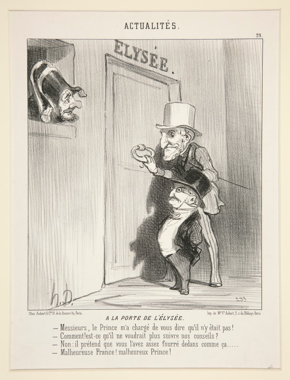 An der Tür der von Honoré Daumier