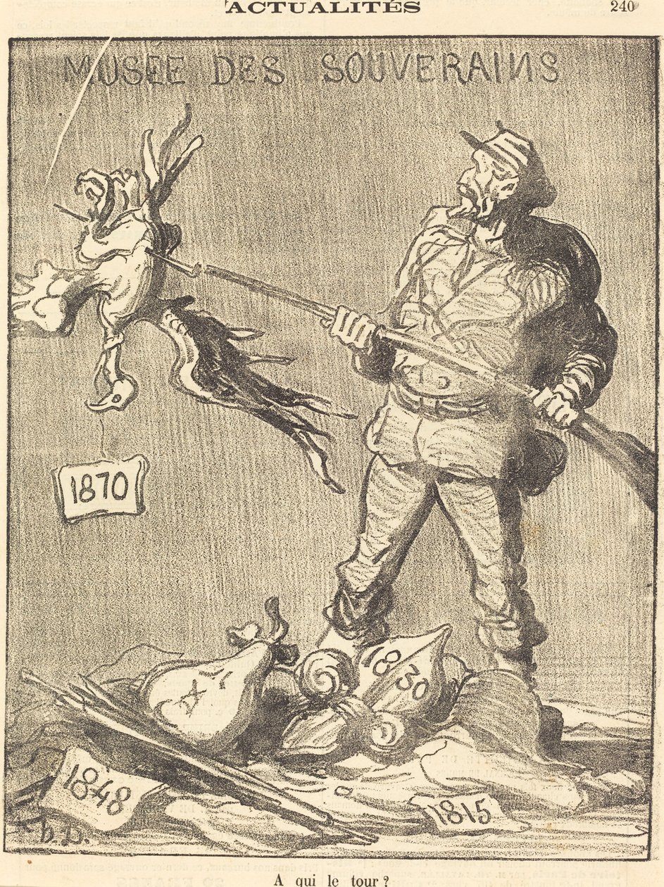 Wer ist dran? von Honoré Daumier