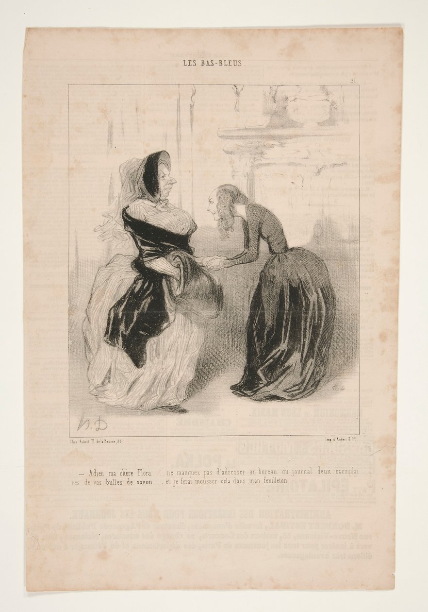 Adieu meine liebe Flora von Honoré Daumier