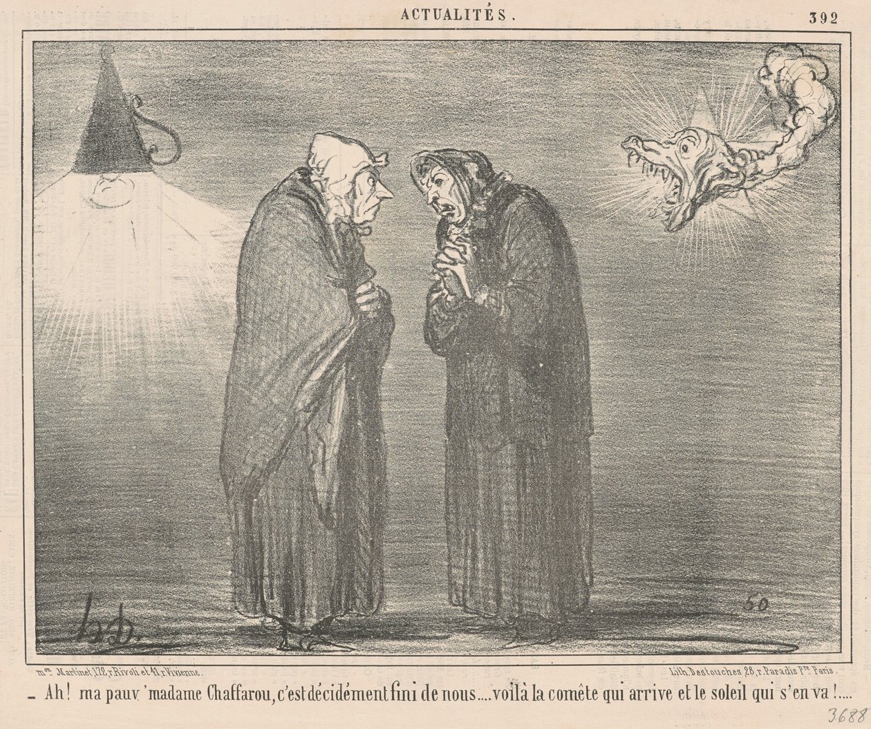 Ah! Arme Madame Chaffarou ... von Honoré Daumier