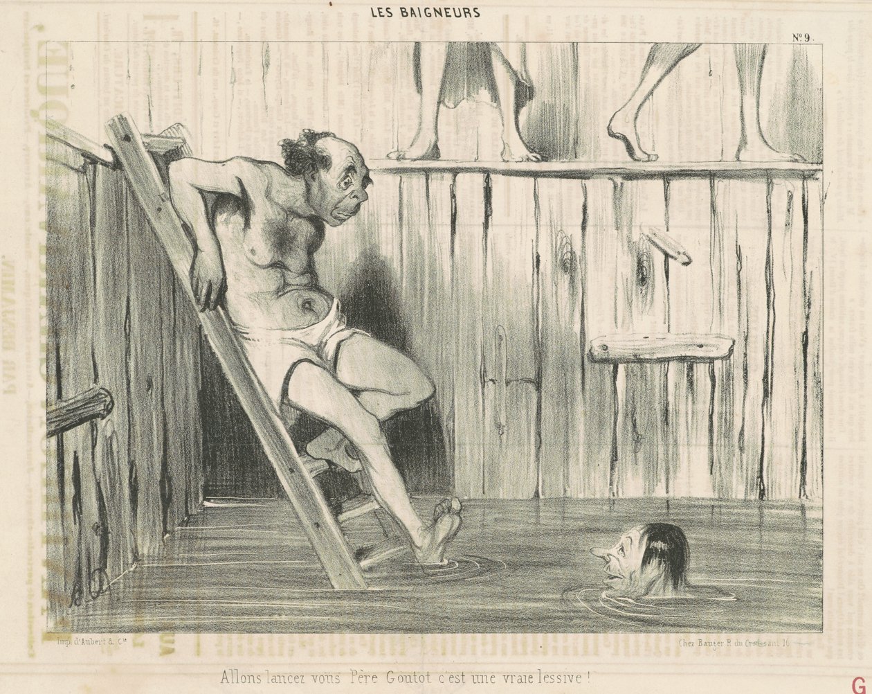Allons lancez vous père goutot... von Honoré Daumier