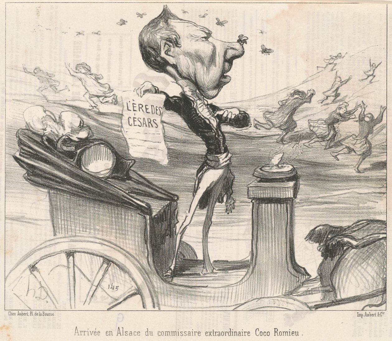 Ankunft des Kommissars im Elsass ... von Honoré Daumier