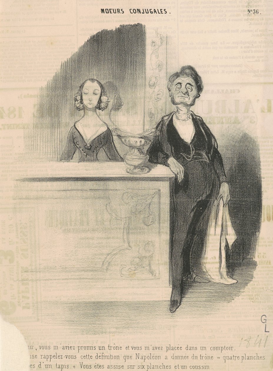Arthur, du hattest mir einen Thron versprochen... von Honoré Daumier