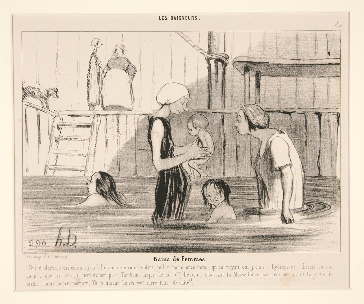 Bains des Femmes. Oui Madame von Honoré Daumier
