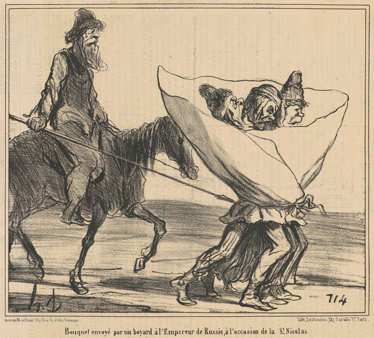 Bouquet gesendet ... An den Kaiser von Russland ... von Honoré Daumier