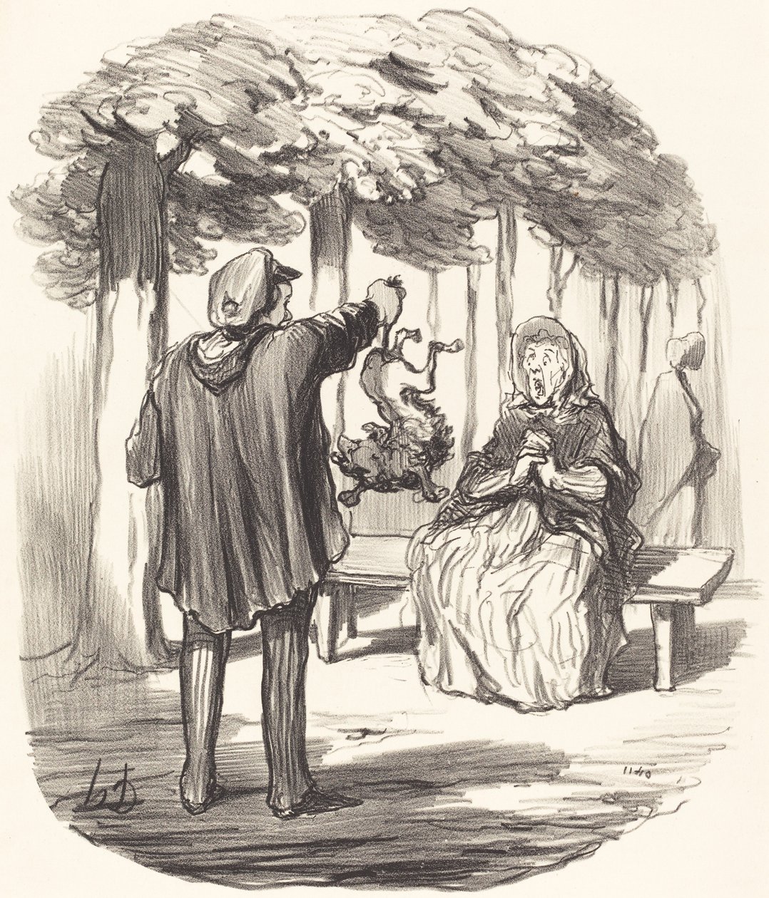 Ist das dein Hund? von Honoré Daumier