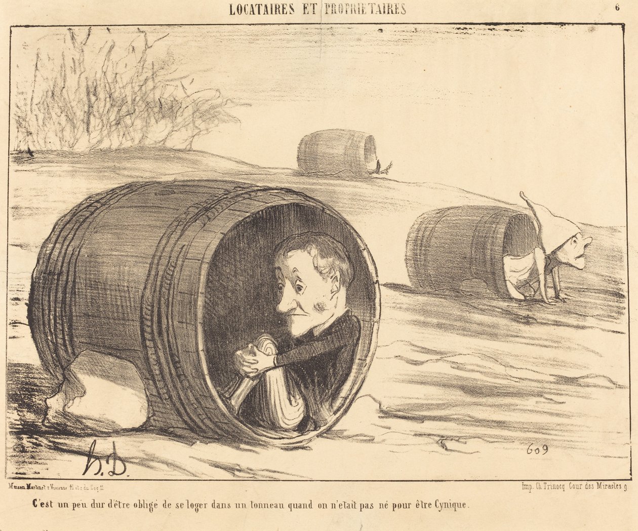 Es ist ein bisschen hart, gezwungen zu sein von Honoré Daumier