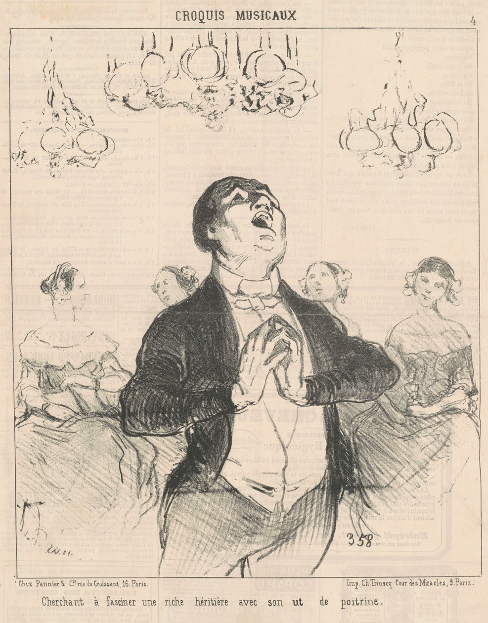 Versucht, eine Reiche zu faszinieren ... von Honoré Daumier