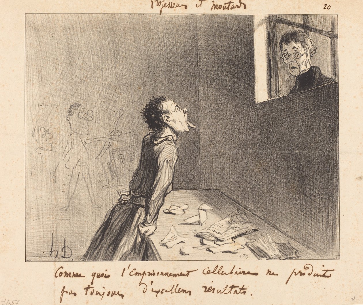 Wie die Einzelhaft... von Honoré Daumier