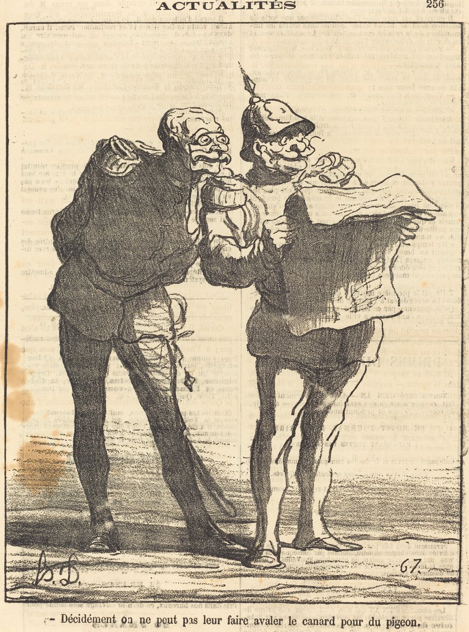 Entschieden, man kann nicht... von Honoré Daumier