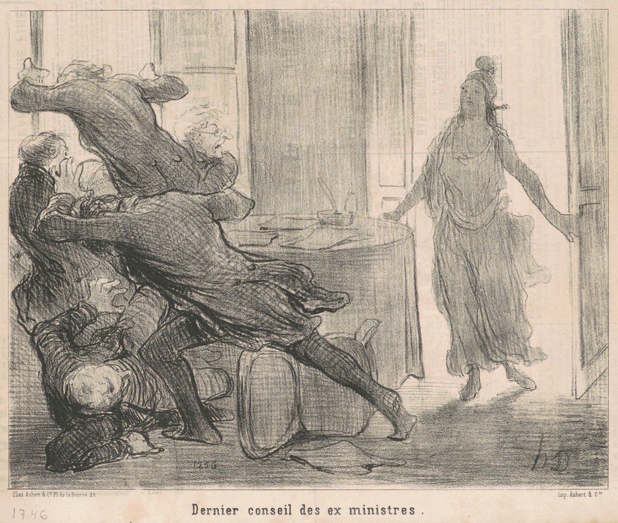 Letzter Rat der Ex-Minister von Honoré Daumier