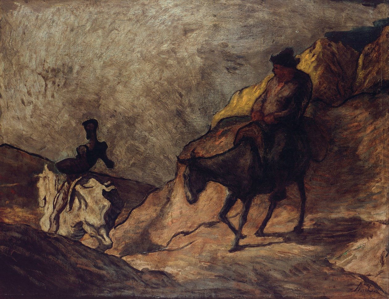 Don Quichotte und Sancho Pansa von Honoré Daumier