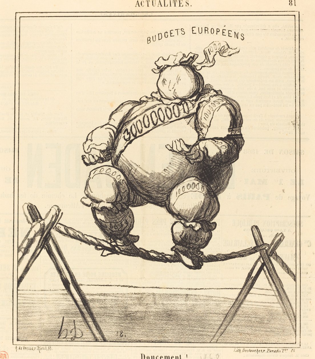 Sanft! von Honoré Daumier