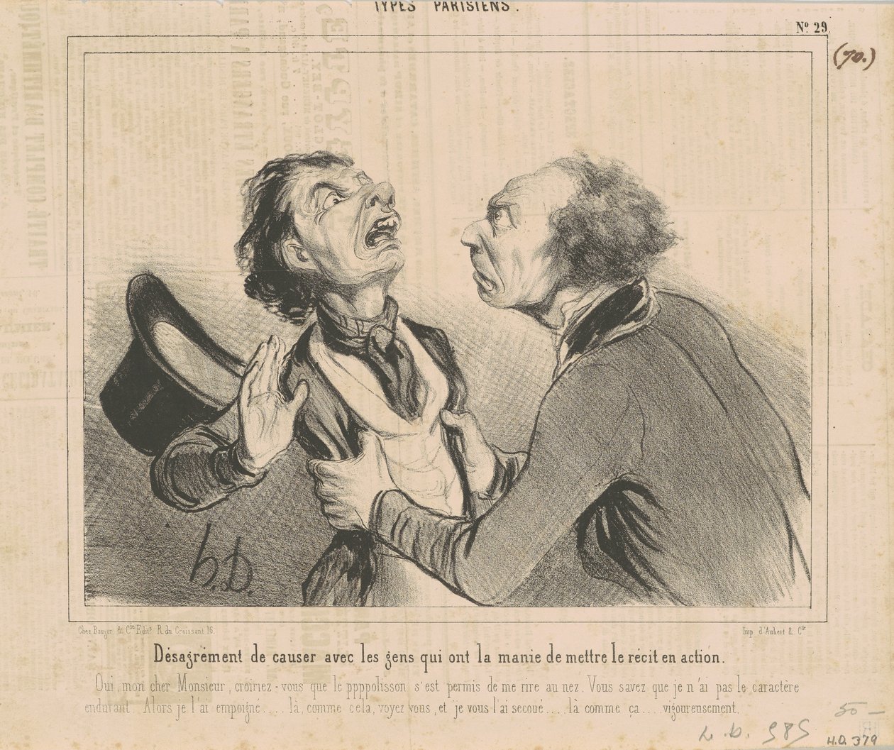 Unannehmlichkeit, mit den Leuten zu reden von Honoré Daumier