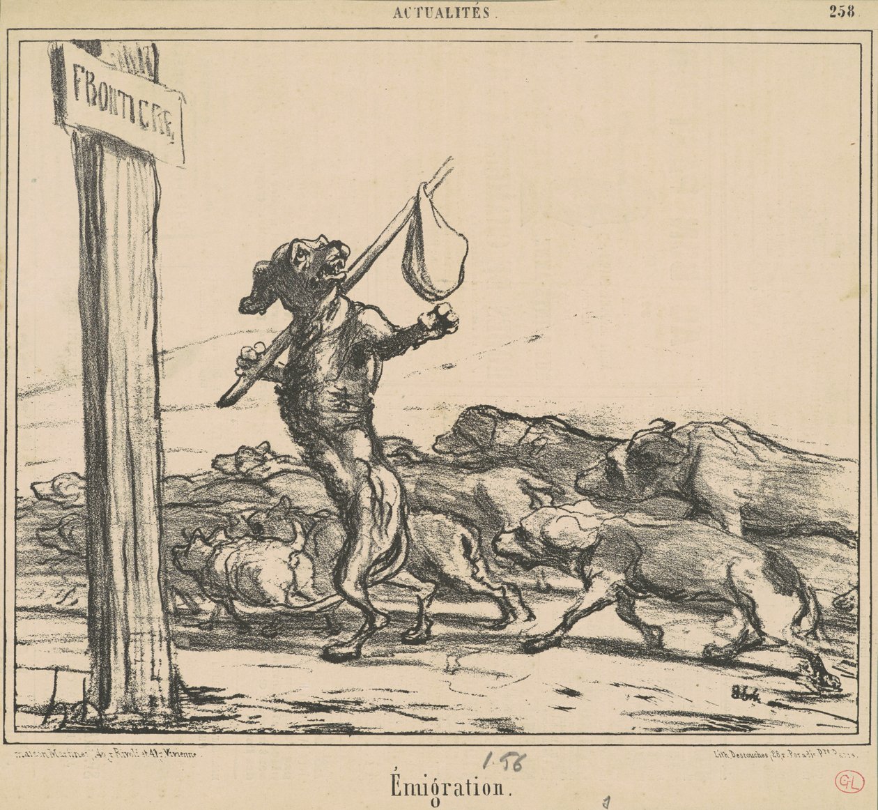 Auswanderung von Honoré Daumier