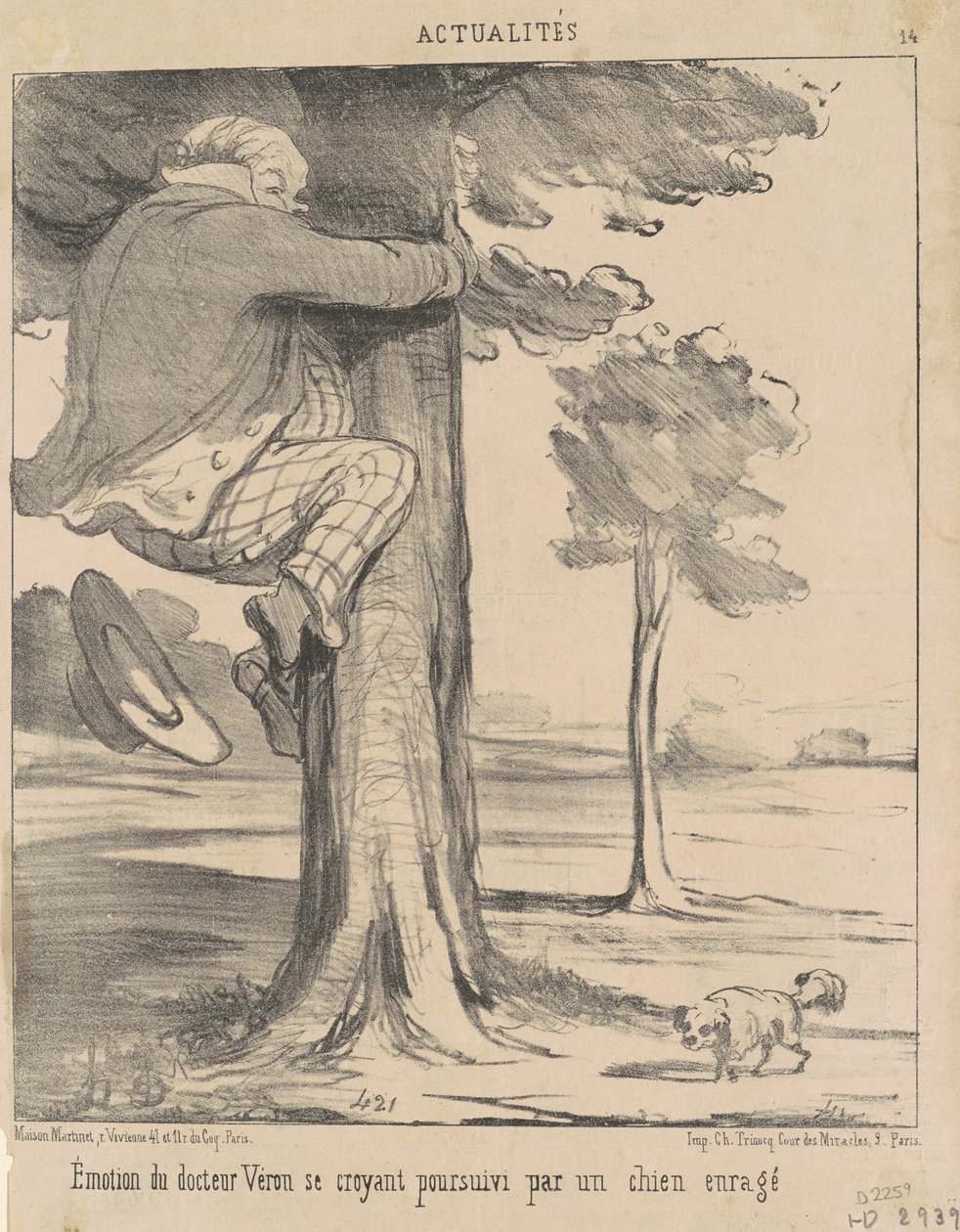 Emotion des Doktors Véron ... von Honoré Daumier
