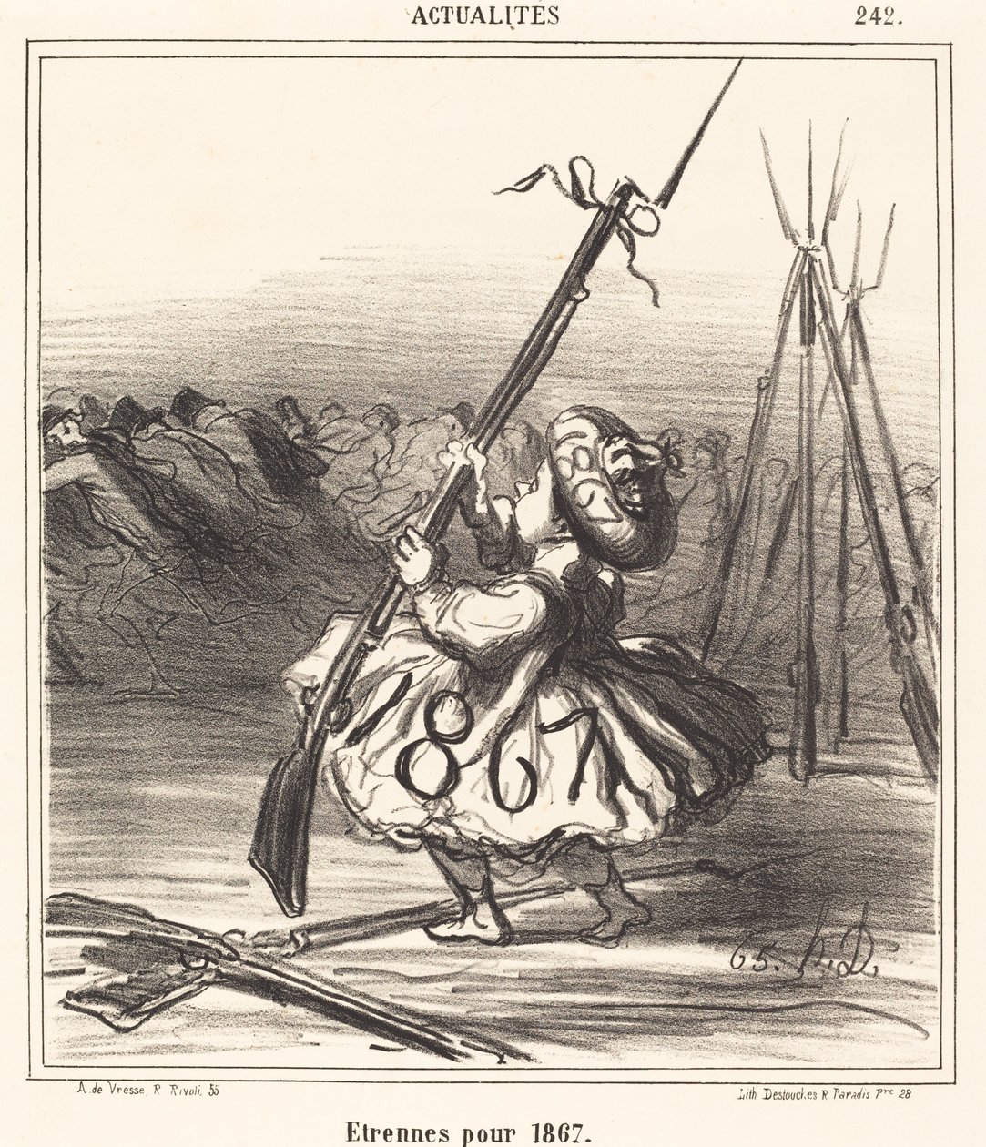 Neujahrsgeschenke für 1867 von Honoré Daumier