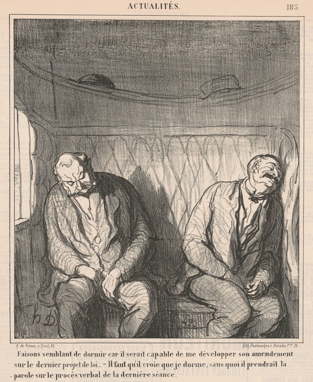 Tun wir so, als ob wir schlafen ... von Honoré Daumier