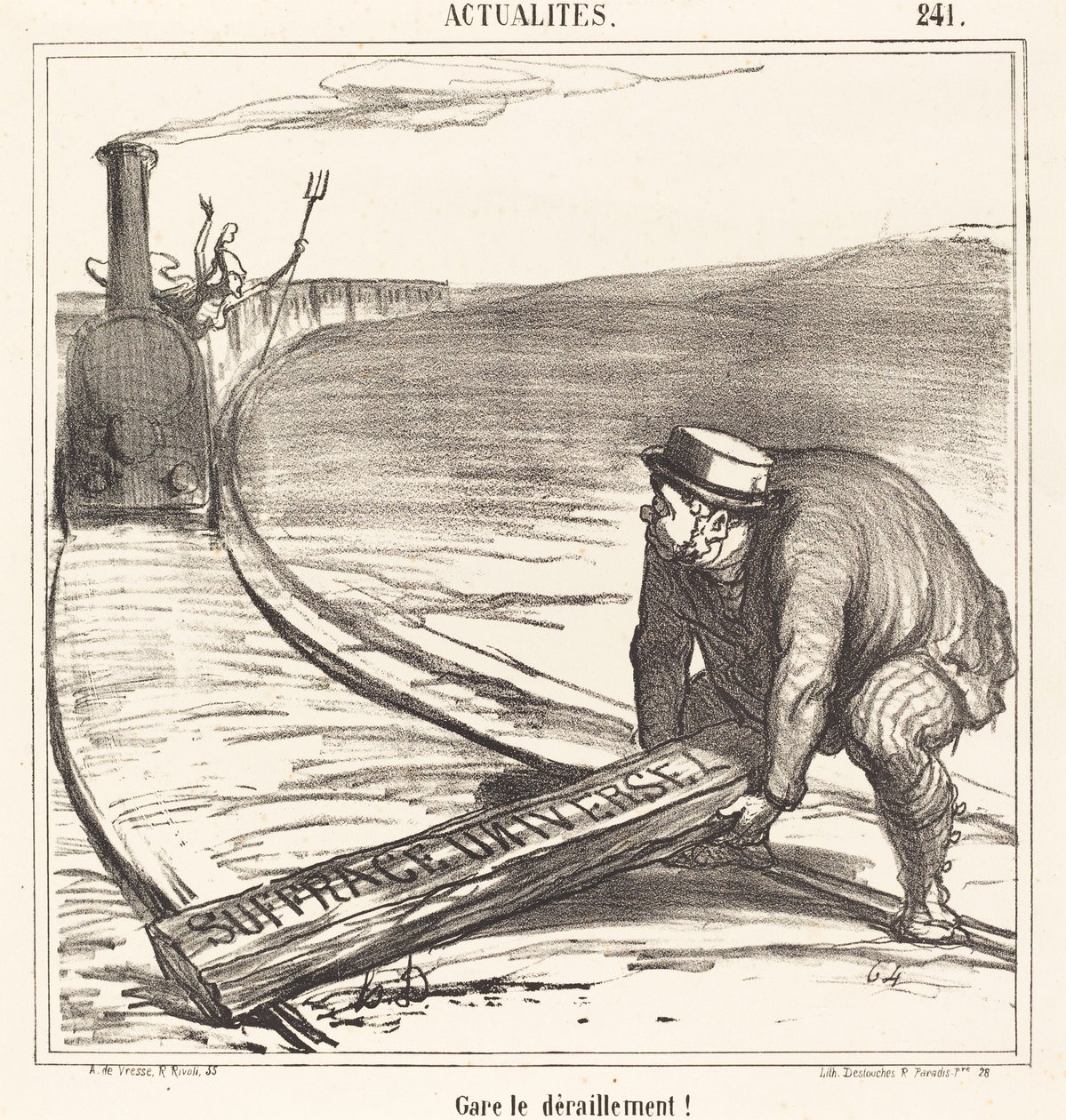 Achtung Entgleisung! von Honoré Daumier