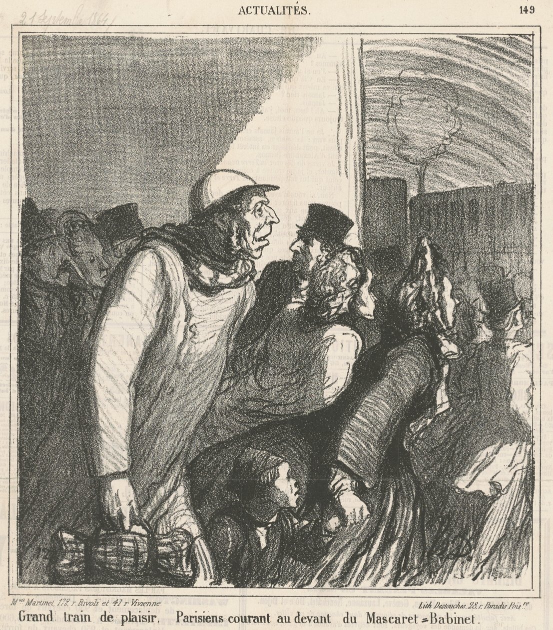 Großer Vergnügungszug von Honoré Daumier