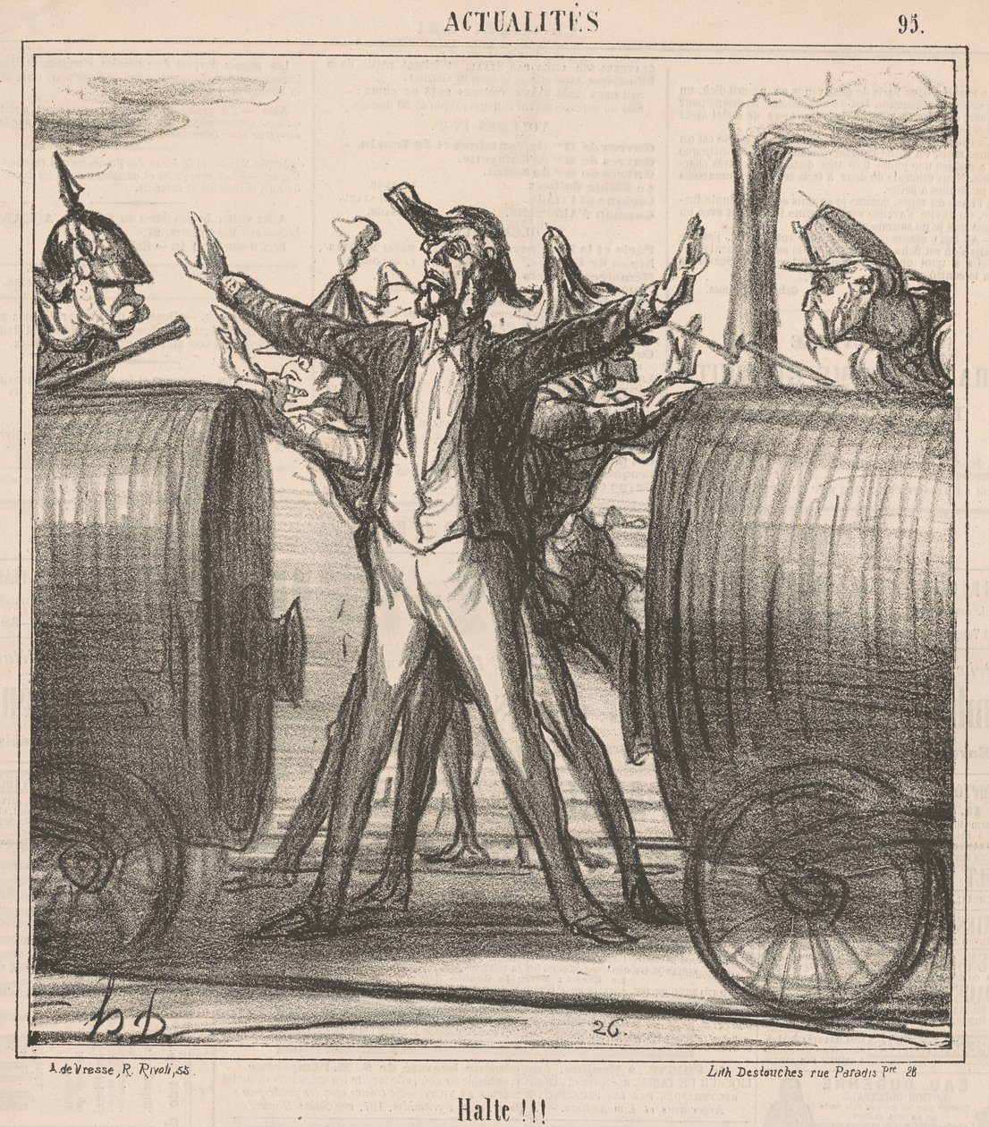Halt!!! von Honoré Daumier
