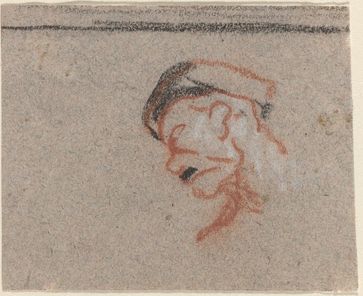 Kopf eines Mannes von Honoré Daumier