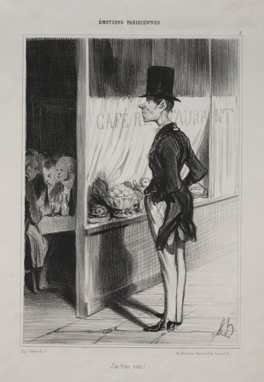 Ich habe drei Sous! von Honoré Daumier