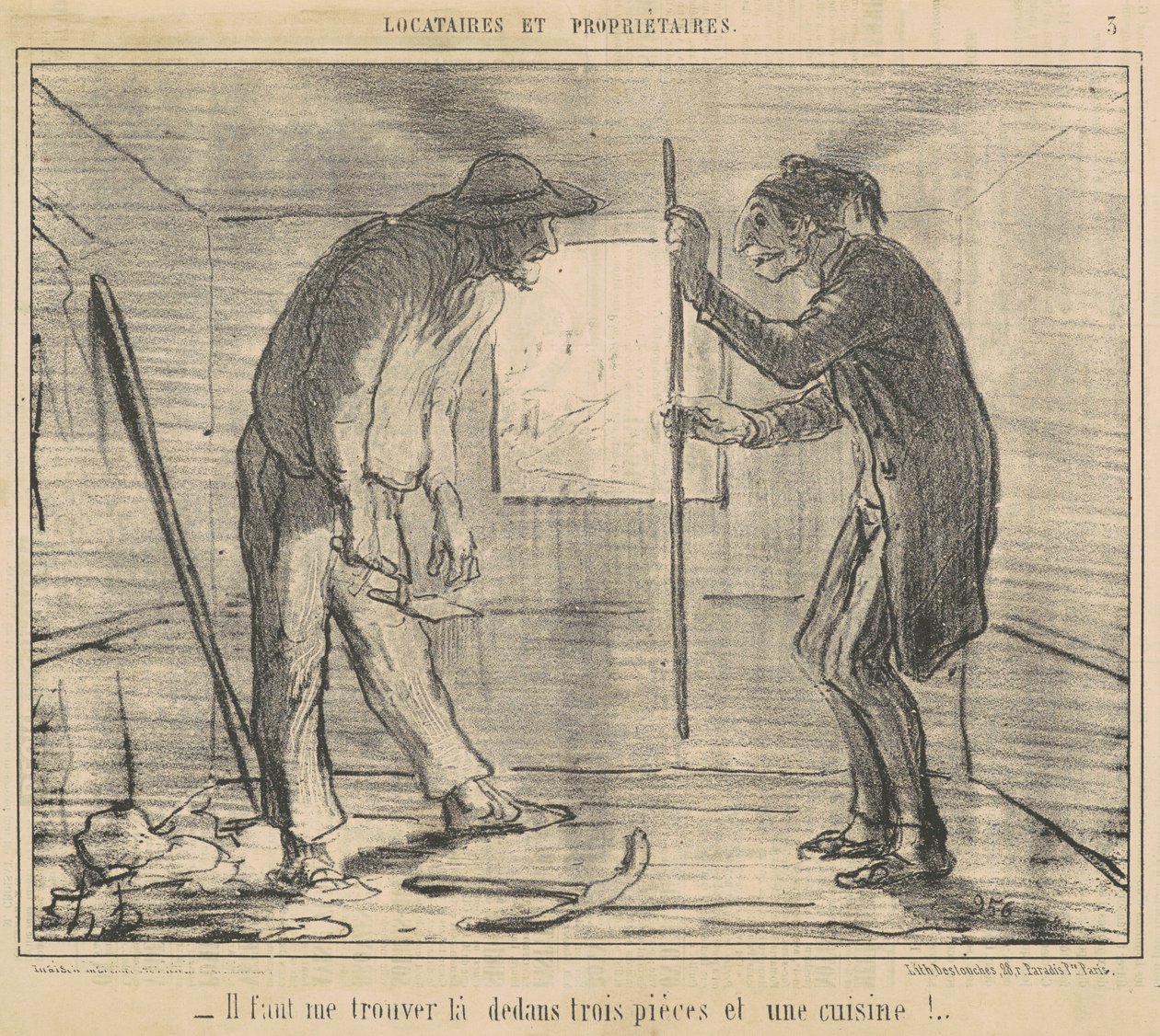 Du musst mir ... drei Stücke finden ... von Honoré Daumier
