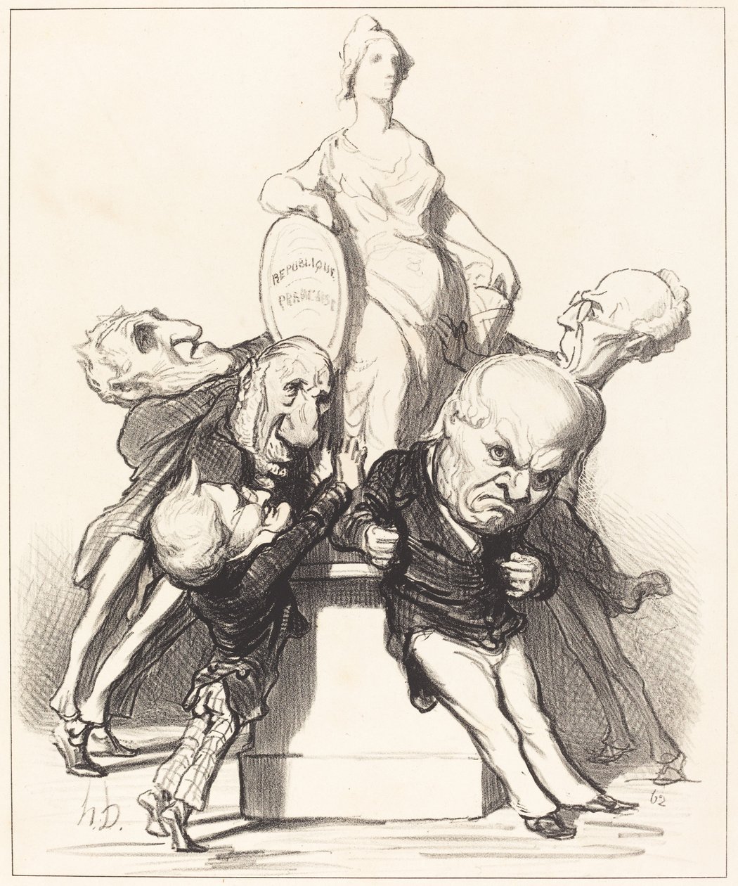 Sie behaupten, sie unterstützen sie von Honoré Daumier
