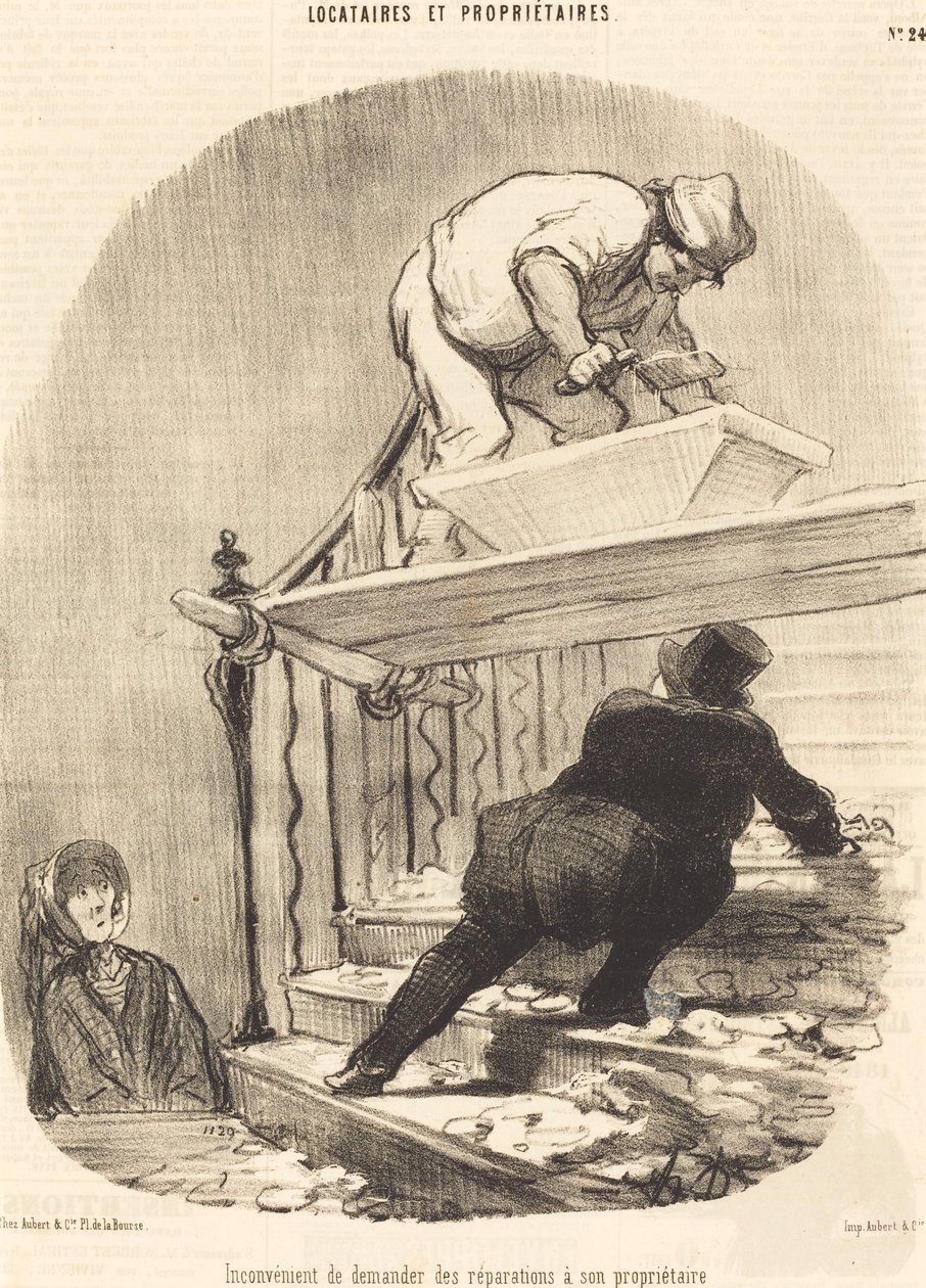 Unannehmlichkeit, Reparaturen zu verlangen... von Honoré Daumier