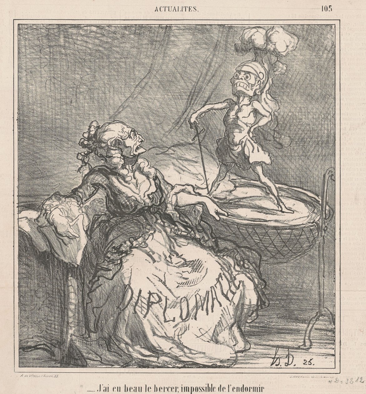 Ich habe ihn vergeblich geschaukelt ... von Honoré Daumier