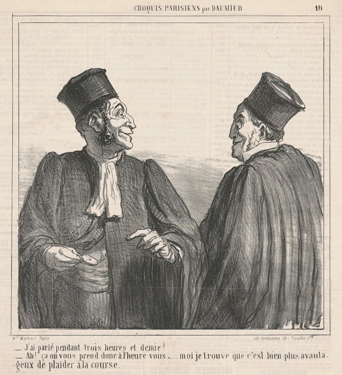 Ich habe gesprochen ... dreieinhalb Stunden! von Honoré Daumier