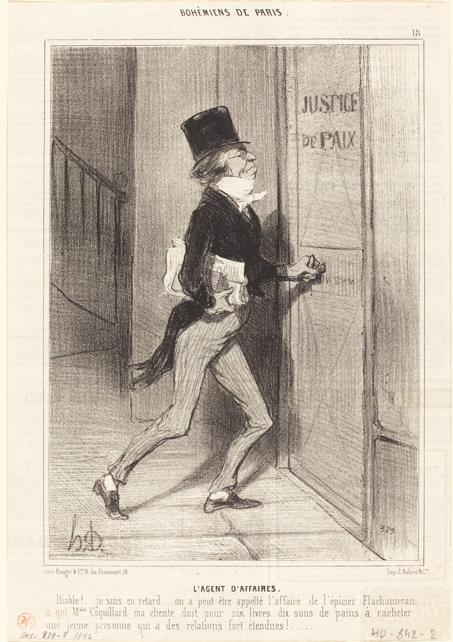 Der Geschäftsagent von Honoré Daumier