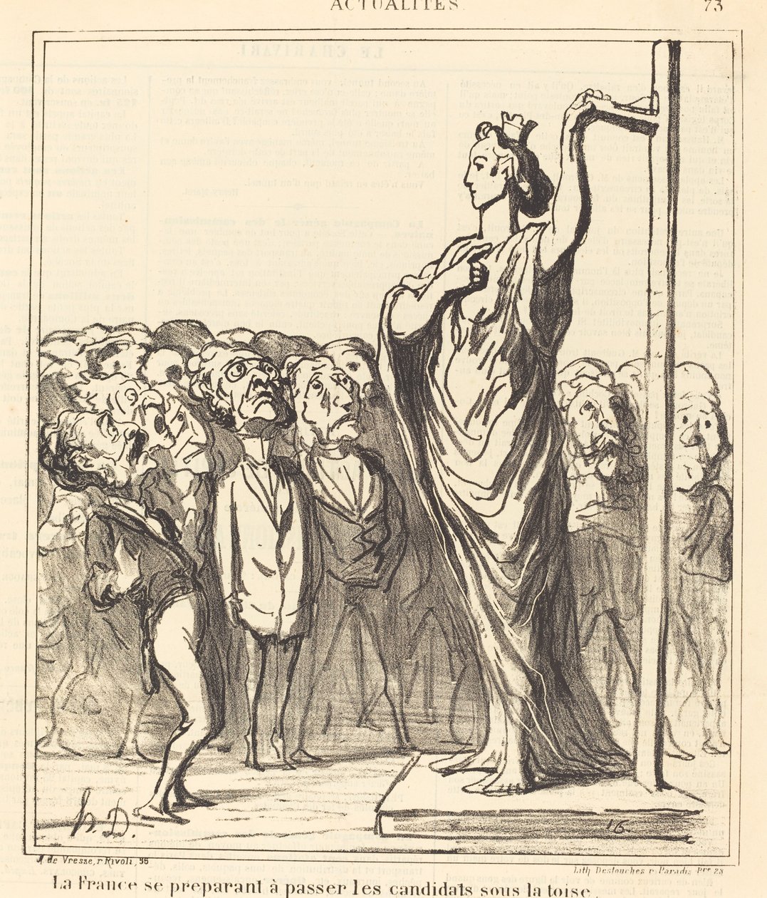 Frankreich bereitet sich vor... von Honoré Daumier
