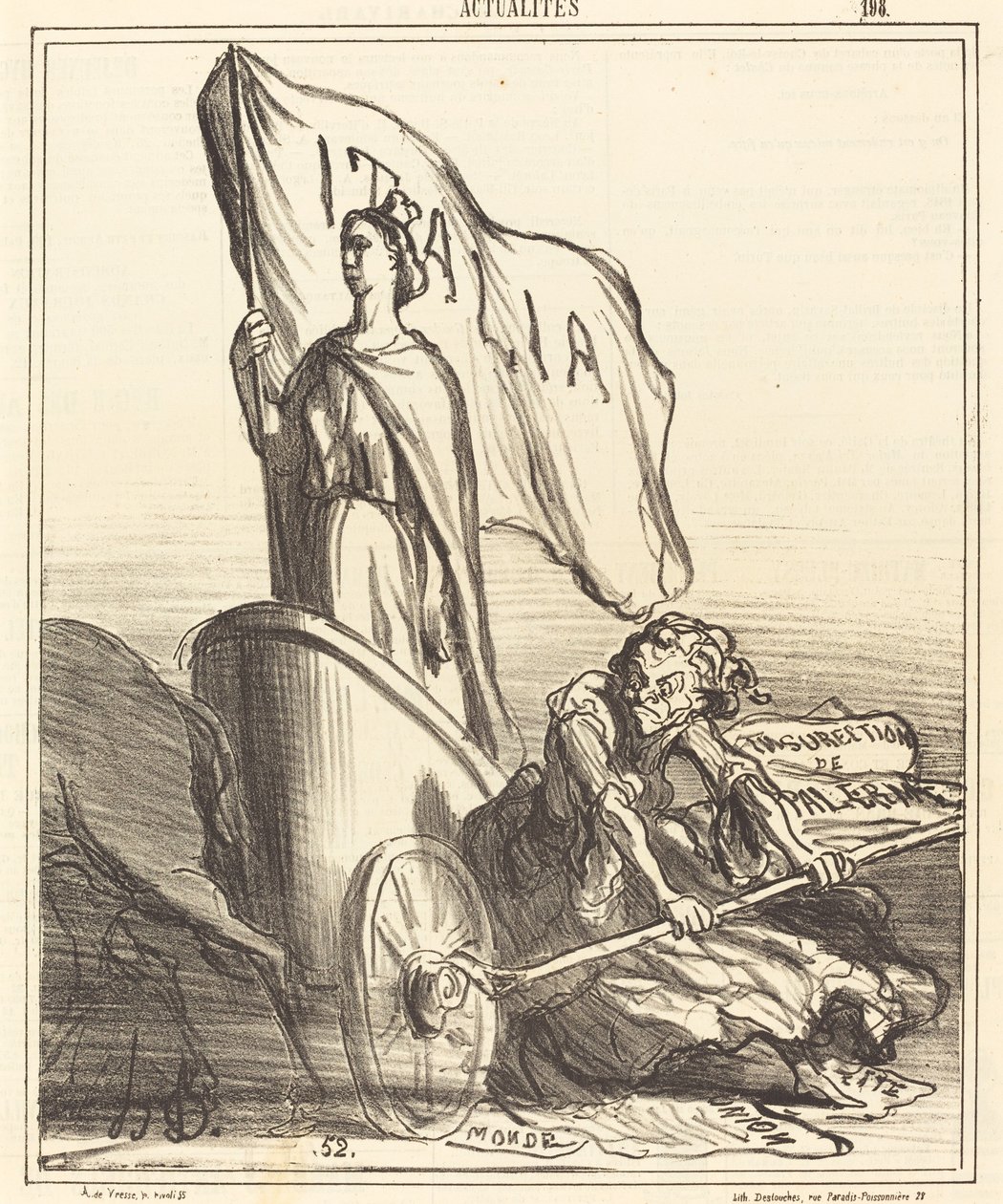 Die reaktionäre Presse sucht vergeblich... von Honoré Daumier