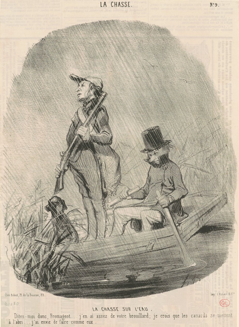 Die Jagd auf dem Wasser von Honoré Daumier