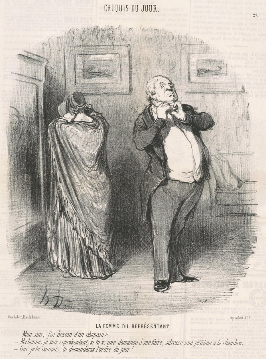 Die Frau des Vertreters von Honoré Daumier