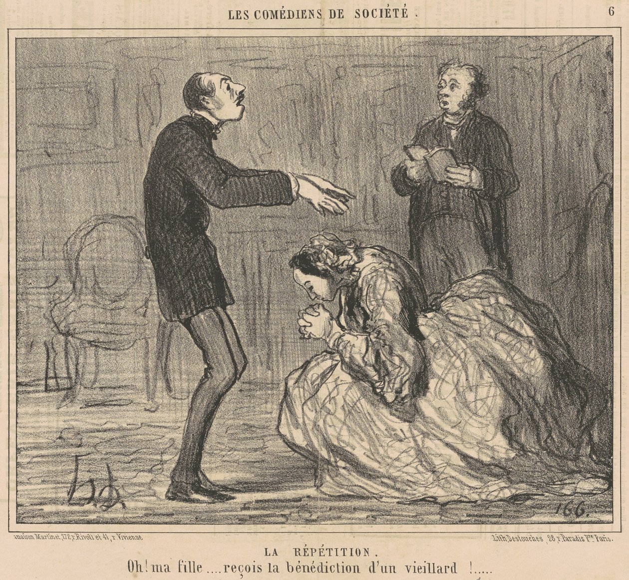 Die Probe von Honoré Daumier